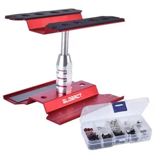 Globact Aluminum Alloy RC Car Repair Work Stand Hobby Tool Set 360 Degree Rot...