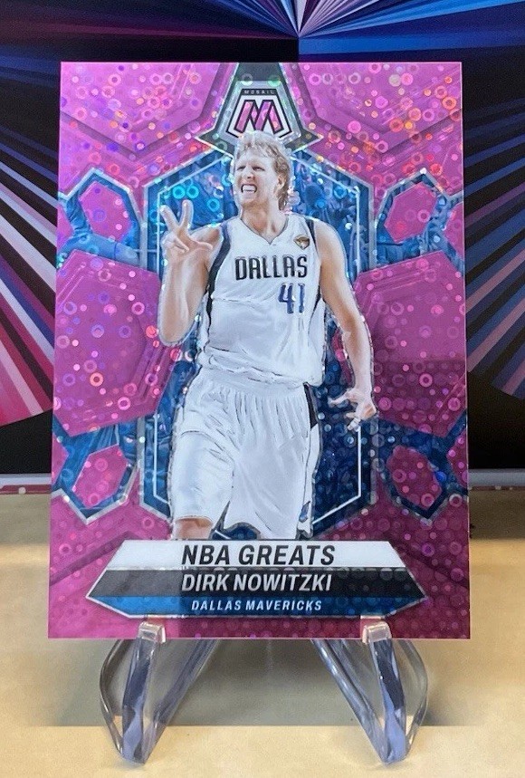 2023-24 Panini Mosaic Fast Break Dirk Nowitzki #298 Pink /20 Dallas Mavericks