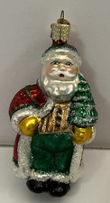 OWC Old World Christmas Santa mercury glass ornament with tag