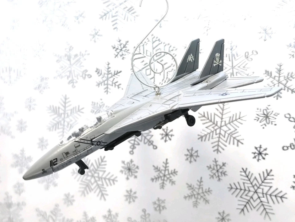 USAF F-14 Avión de Combate Personalizado Adorno de Navidad Avión Marina Piloto Veterano Regalo Foto 2 de 4