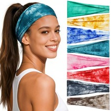Awumbuk Headbands for Women, 8 1 Count Pack of 8 , Fashion Tie-Dye Styles