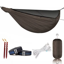 11ft Camping Hammock with Mosquito Net and Adjustable Ridgeline, Lightweight