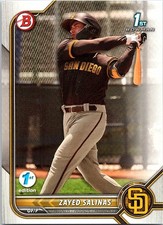 Zayed Salinas 2022 Bowman 1st Edition #BPPF-122 San Diego Padres
