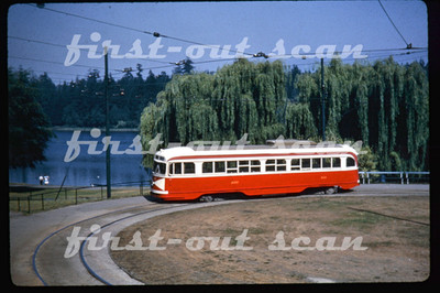 R DUPLICATE SLIDE - British Columbia Electric BCE 414 PCC Trolley Scene