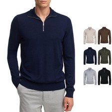 Kronstadt Herren Strickpullover KSJohannes Merino Half Zip-Herrenpullover Pulli