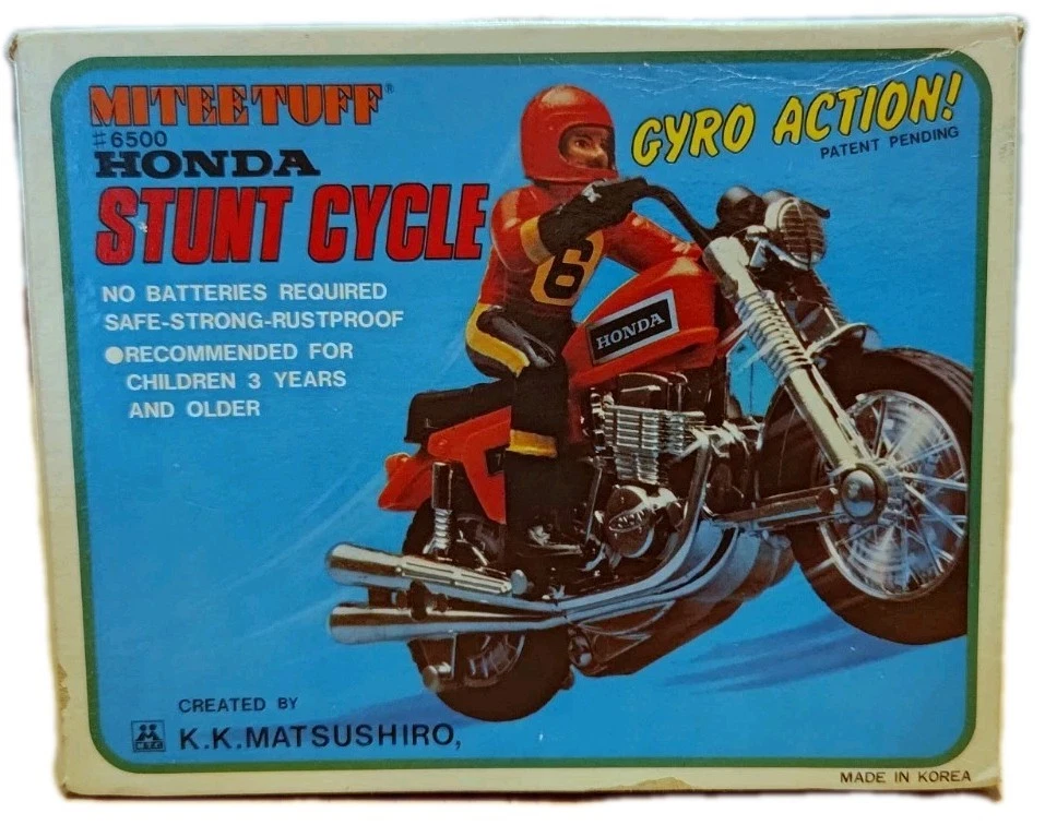 Juguete de acción giroscópico vintage Miteetuff Honda Stunt Cycle Foto 3 de 4