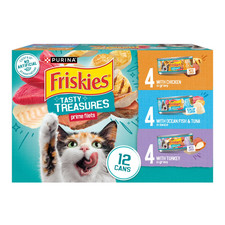 Friskies Gravy Tasty Treasures Prime Filets, Wet Cat Food, 12 Pack, 5.5 oz Cans 4.00 per gallon