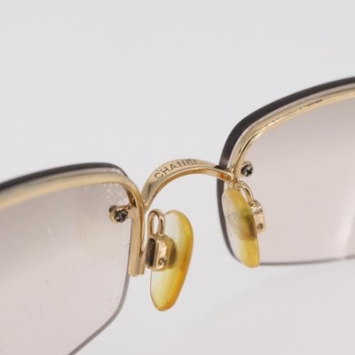 CHANEL COCO Mark Sunglasses metal Gold Tone 4093-B CC Auth  display picture 1