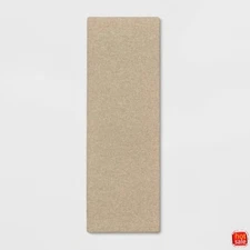 Threshold 1'8"x5' Tan Kitchen Floor Mat, Basket Weave, Polyester