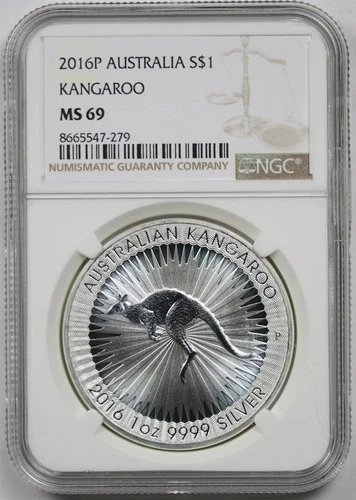 2016P Australia Kangaroo Silver $1 NGC MS 69 1 oz Fine Silver