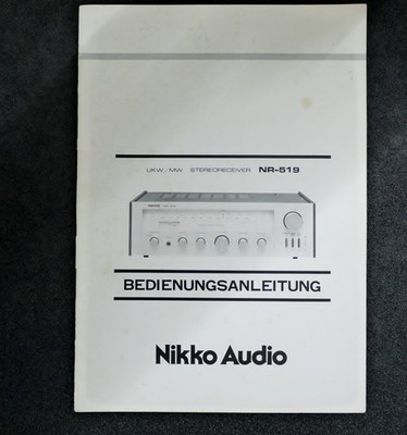 Original NIKKO NR-519 UKW/MW Stereo Receiver Bedienungsanleitung/Handbook