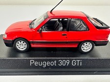 Miniature Peugeot 302 Rouge - Kit Monté Métal 1/43 - Occasion Sans Boîte