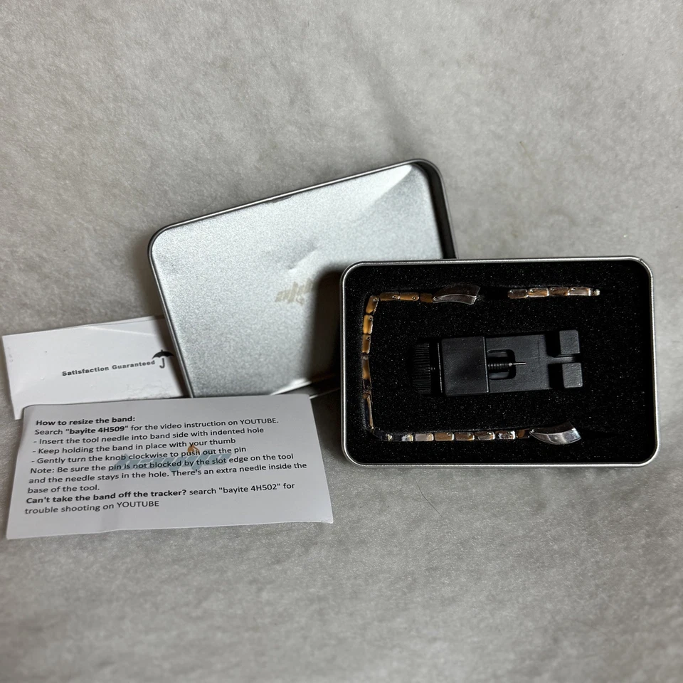 Fitbit Charge 2表带替换件带闪亮水钻金属手链 — 第 2/3 张图片