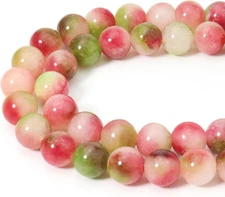 60Pcs 6Mm Natural Watermelon Tourmaline Gemstone Beads Energy Healing Crystal ro