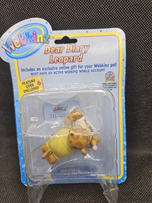 Collectible GANZ Webkinz Dear Diary Leopard Figure Series 2 with Feature Code