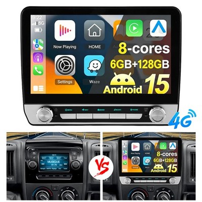 6+128G Für Fiat Ducato 2006-2022 Android 15 Autoradio Apple Carplay GPS Navi RDS