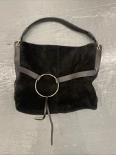 Melrose and Market Leather Shoulder Bag Purse Black