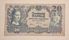 Austria banknote 20 Schilling 1945 Post-WWII Pick-111 G