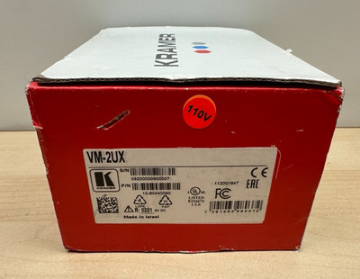 Kramer VM-2UX 1:2 USB Extender Distribution Amplifier Open Box 110V