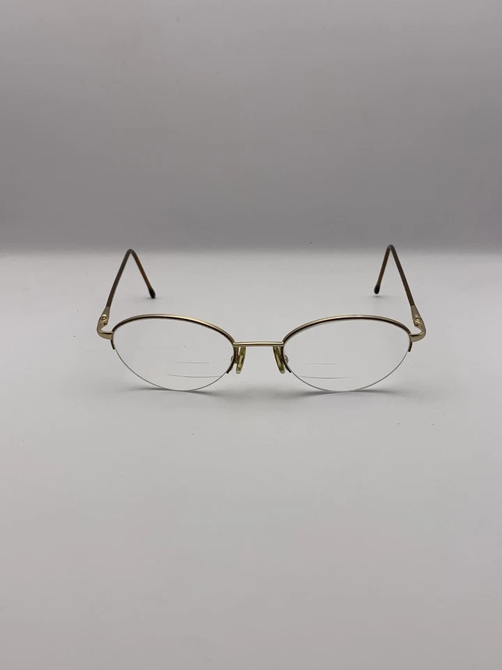 Monturas de gafas ovaladas vintage Marchon 112 204 49-19 130 tono dorado Italia Foto 2 de 4