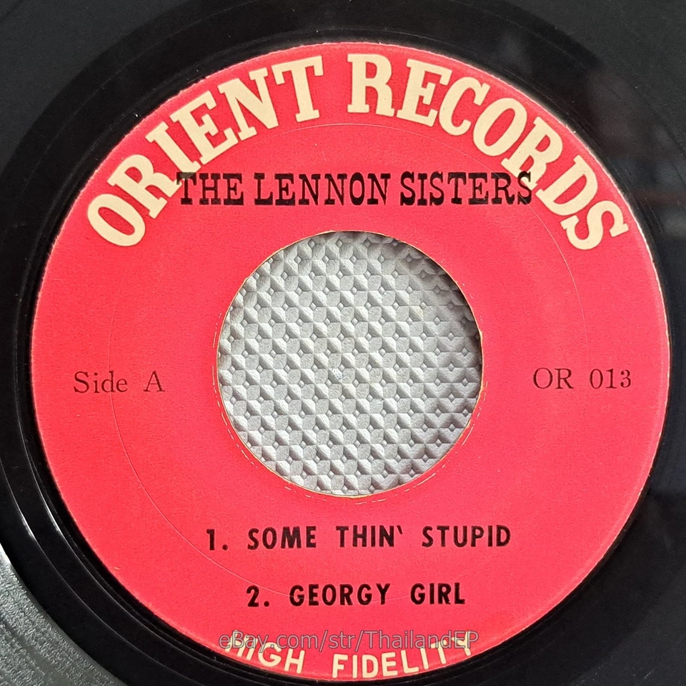 THR LENNON SISTER /SOMETHIN' STUPID /SINGLE GIRL / THAILAND EP 45 NUDE COVER - Image 4 of 4