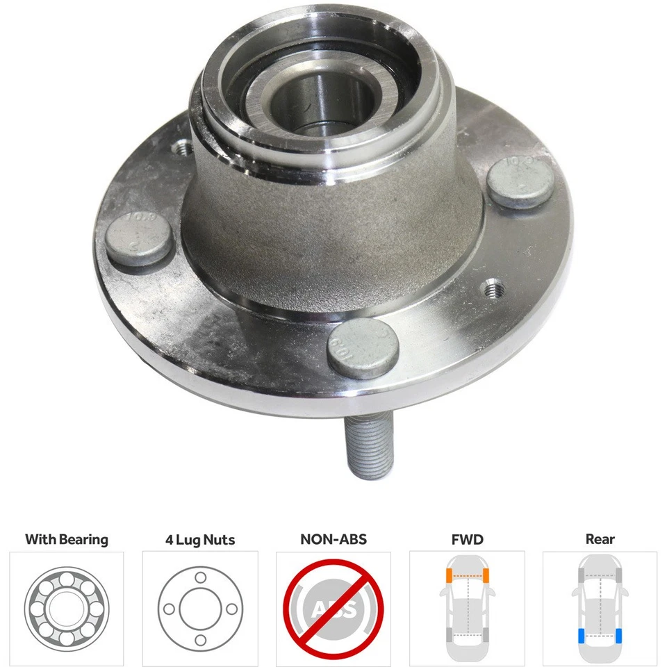 TrueDrive Wheel Hub Set For 04-15 Chevrolet Aveo Spark Suzuki Swift+ Pontiac G3 - Imagem 2 de 4