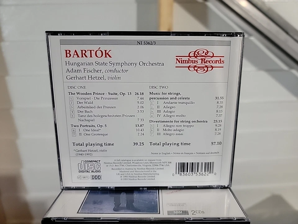 BARTOK - The Wooden Prince Suite - Fischer/Hungarian Sym Orch CD Ex Cond! Nimbus Foto 2 de 3