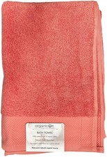 Organicott Organic Bath Towel Orange 100 Organic Cotton 30 in x 58 in