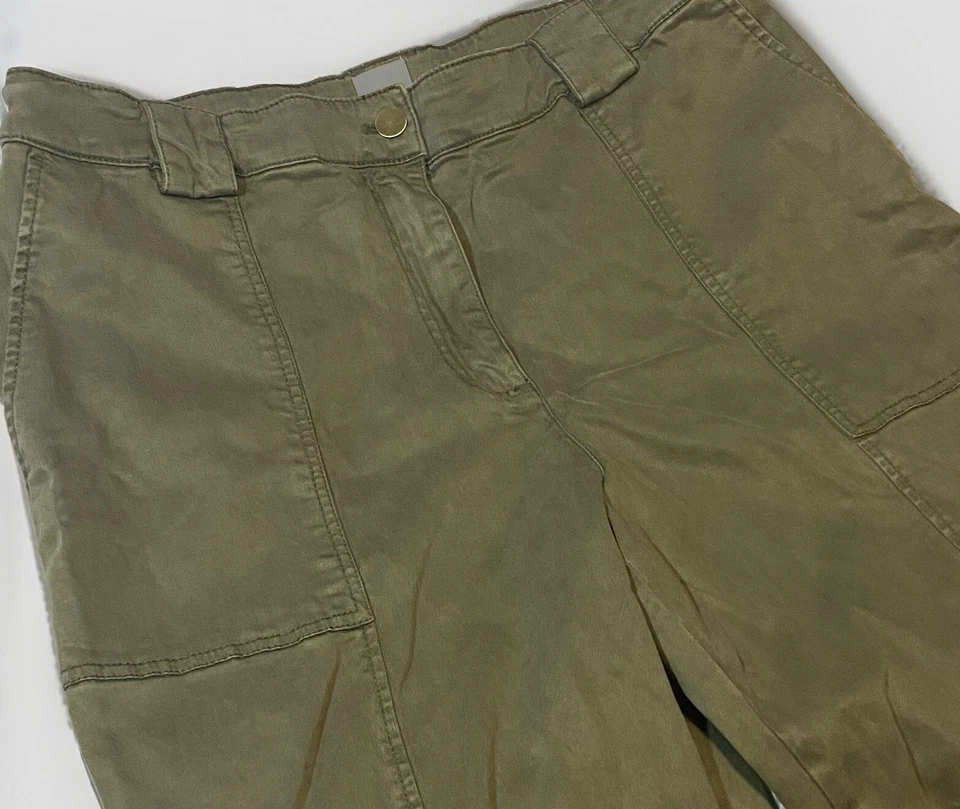 Pantalón Joie Verde Oliva XL Tensel tiro alto pierna recta elástico Foto 4 de 4
