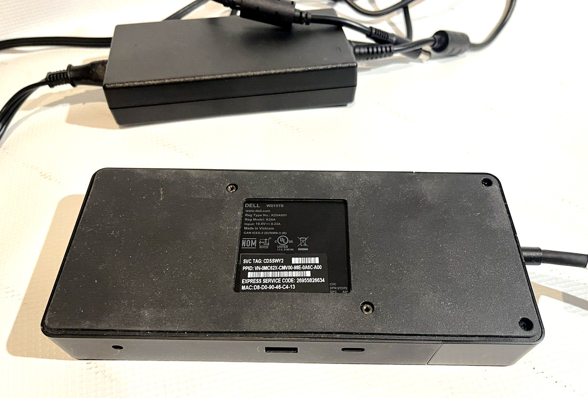 Dell WD19TB Thunderbolt Docking Station with 180W AC Power Adapter