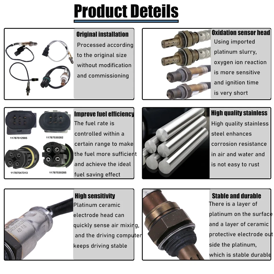 Nuevo sensor de oxígeno O2 aguas arriba y aguas abajo para BMW E87 120i E90 320i 320si E91 Foto 4 de 4