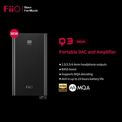 FiiO Q3-MQA DAC DSD Amplifier Compatible with IOS/Android & 2.5/3.5/4.4mm output