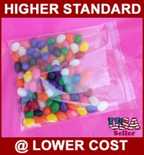 1000-10000 pcs Polypropylene Bag Clear Resealable PP Bags 1.5 Mil Various Sizes