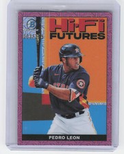 2022 Bowman #HIFI-25 Pedro Leon Hi-Fi Futures Mojo Pink Refractor #/199