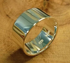 Wide 925 Sterling Silver Band Handmade Statement Band For Men& Women All Size