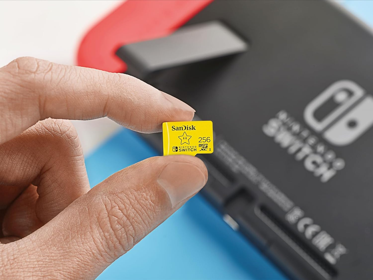 SanDisk 256GB MicroSDXC Nintendo Switch Card - Yellow for sale
