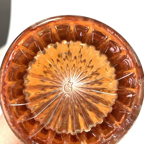 VTG Imperial Glass Co Marigold Carnival Glass Stretch Ripple Vase 10 Inch - Picture 6 of 8
