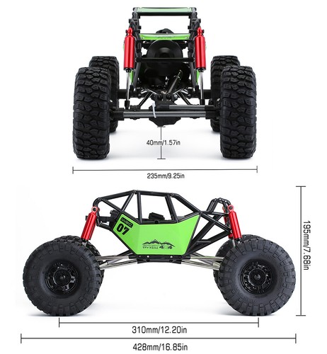 Chasis Rock Buggy 310 mm para piezas de rastreo axial SCX10 90046 TRX4 HAZLO TÚ MISMO - Imagen 7 de 16