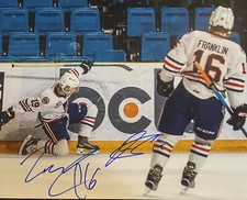 Orrin CENTAZZO & ZANE FRANKLIN Signed 8x10 Photo! KAMLOOPS BLAZERS DUO!! W/coa