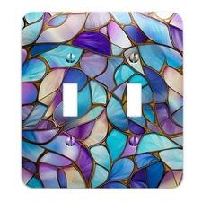 Decorative Wallplate - Pastel Mosaic Stained Glass Design Light Switch Cover, Mu