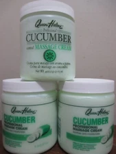 Lot of 3 Queen Helene Professionals Cucumber Scented Massage Cream, 15oz