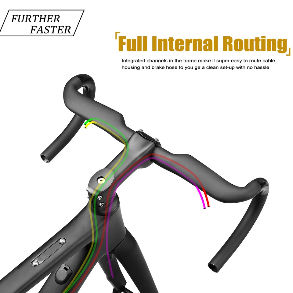 AIRWOLF 700*40C T1100 Carbon Gravel Rahmen Reiserad Road Bike Kohlefaser Frame - Bild 4 von 4