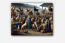 Peace On Earth  humorous and surreal twist anthropomorphized Art #3 Reprint