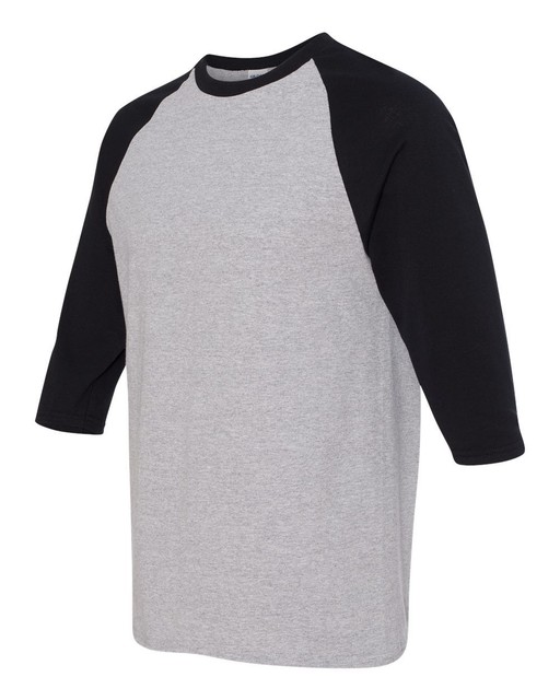 ss Gildan Heavy Cotton ThreeQuarter Raglan Sleeve Baseball TShirt