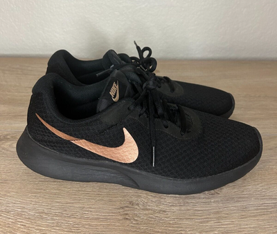 NIKE Black Metallic Red Bronze Rose Gold Tanjun Mesh Sneakers 11 US  812655-005 | eBay