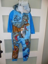 Jurassic World Dominion Pajamas Dinosaur Union Suit One Piece Size 4 Boy's NEW