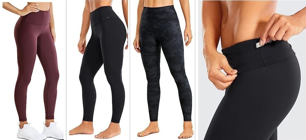 CRZ YOGA Light-Fleece Warm Leggings for Women, High Waisted Tummy