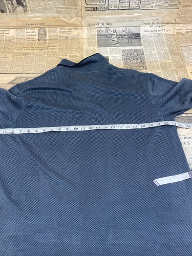 M&S BLUE NAVY HARBOUR GOLF TSHIRT SIZE L - Picture 6 of 6