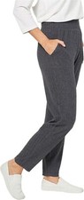 AnyBody Petite Plush Rib Pant, Jet Black Medium A463480