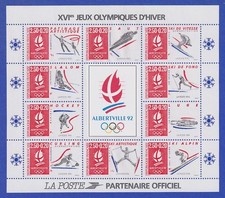 France 1992 Winter Olympics Albertville Mi. No. Bl.12 **